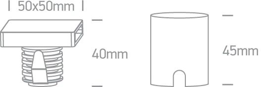 2W LED įleidžiamas sieninis lauko šviestuvas, baltas, 3000K, 68074A/W/W