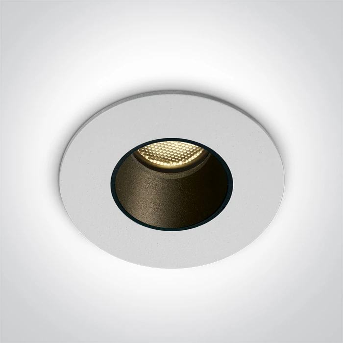 2W LED įleidžiamas šviestuvas, baltas, 4000K, 10102H/W/C