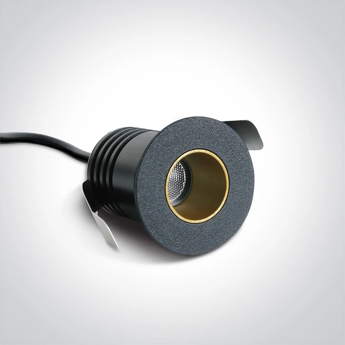 2W LED įleidžiamas šviestuvas, juodas, 3000K, 10102H/B/W