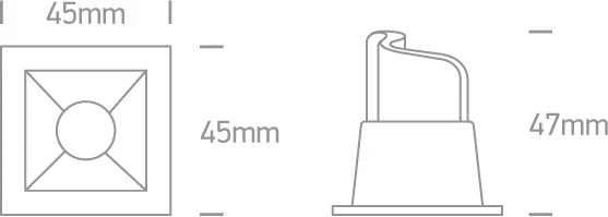 2W LED įleidžiamas šviestuvas, juodas, 3000K, 50102B/B/W