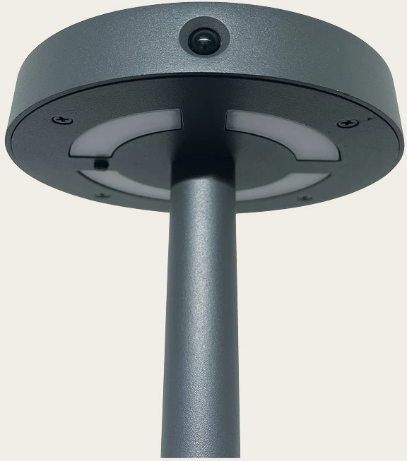 2W LED įsmeigiamas lauko šviestuvas, tamsiai pilkas, 3000K, IP54, su saulės baterija ir judesio davikliu, E449