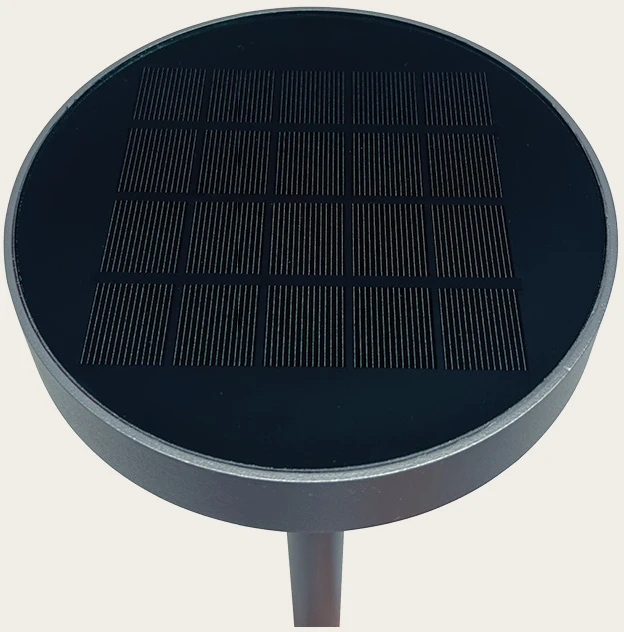 2W LED įsmeigiamas lauko šviestuvas, tamsiai pilkas, 3000K, IP54, su saulės baterija ir judesio davikliu, E449