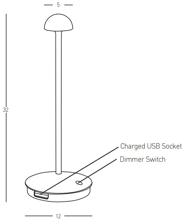 2W LED pastatomas lauko šviestuvas, baltas, 3000K, dimeriuojamas, su baterija, E313