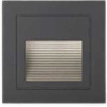 Sieninis šviestuvas 2W LED sieninis įleidžiamas šviestuvas XGHOST, matinės juodos sp., 3000K, IP65