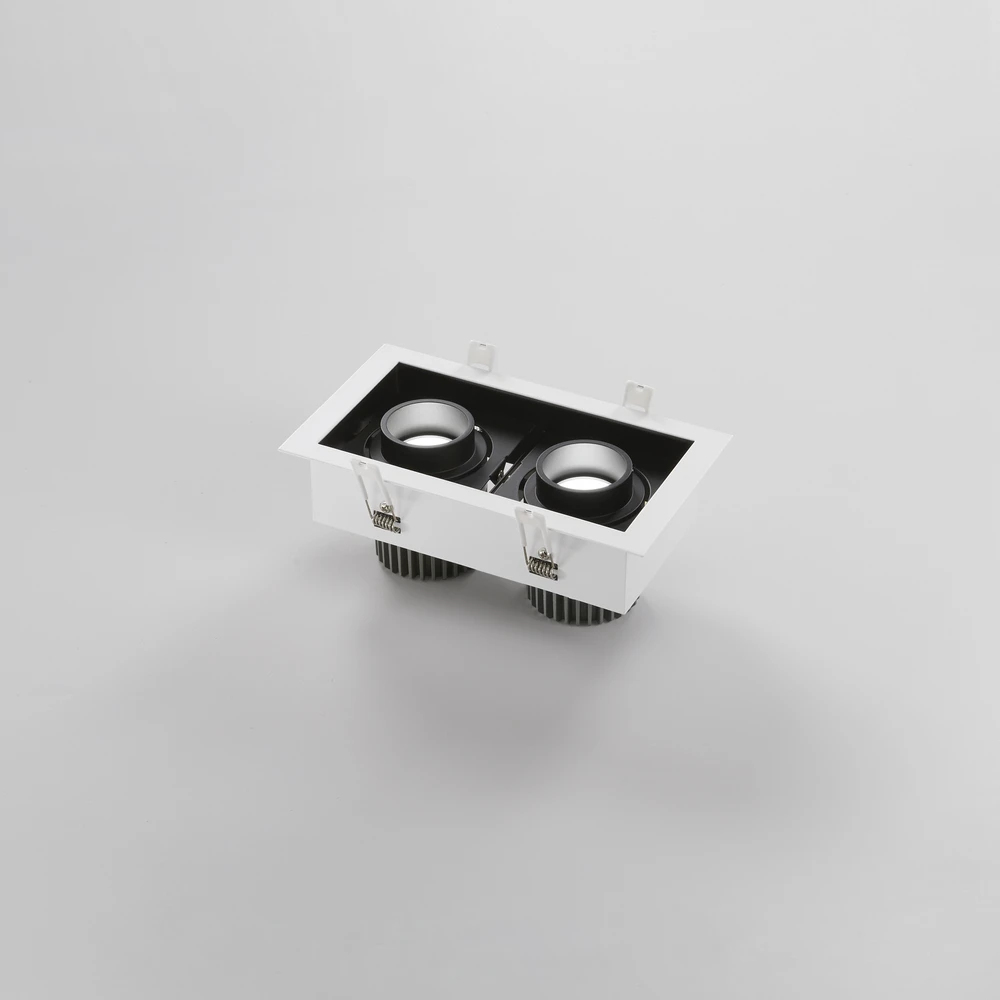 2x10W LED įleidžiamas šviestuvas APOLLO, juodas, 3000K