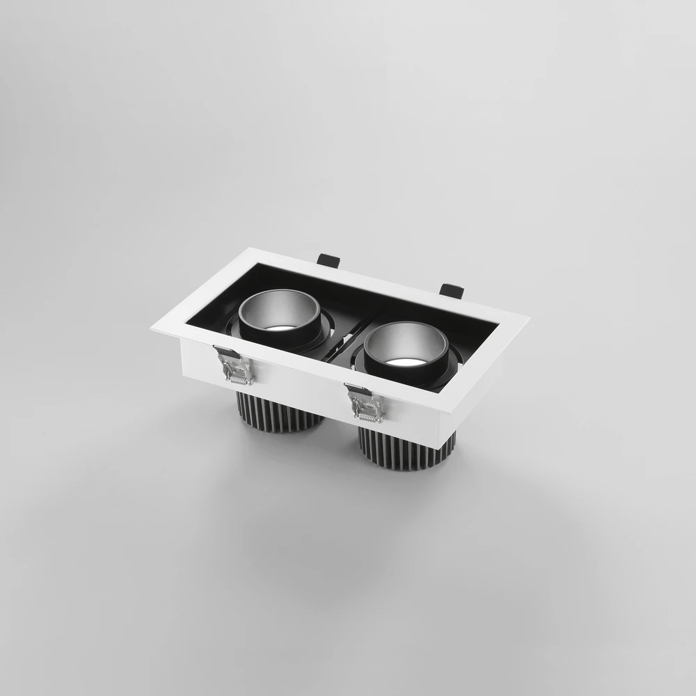 2x20W LED įleidžiamas šviestuvas APOLLO, juodas, 3000K