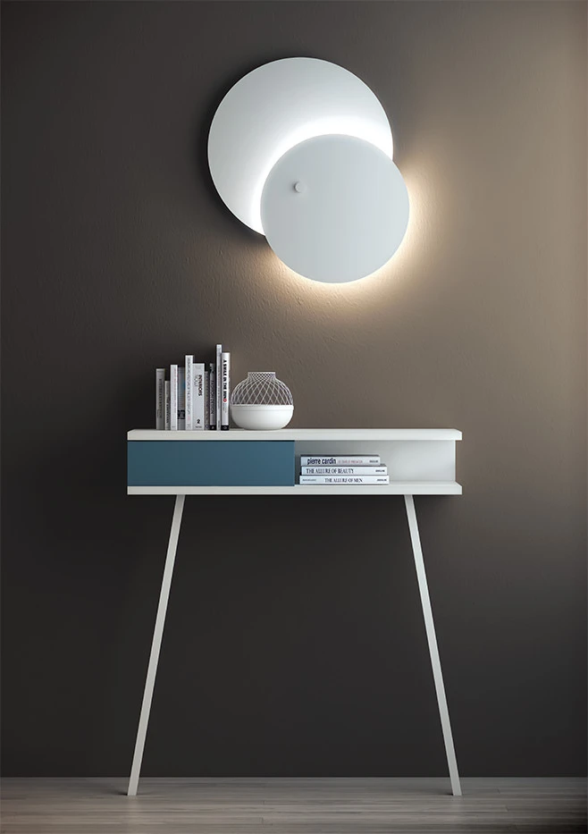 2x20W LED sieninis šviestuvas ECLIPSI, baltas, 2700K, dimeriuojamas