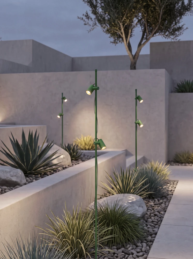2x2,5W LED įsmeigiamas šviestuvas, rudas, 3000K, IP65, E552