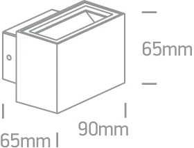 2x3W LED sieninis šviestuvas, antracito sp., 3000K, 67374/AN/W