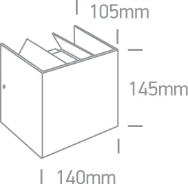 2x3W LED sieninis šviestuvas, antracito sp., 3000K, 67340A/AN/W