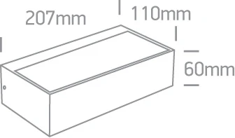 2x4,5W LED sieninis šviestuvas, antracito sp., 3000K, 67362C/AN/W
