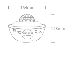 2x4W kolonėlė/projektorius, RGBW, su nuotolinio valdymo pulteliu, 61136
