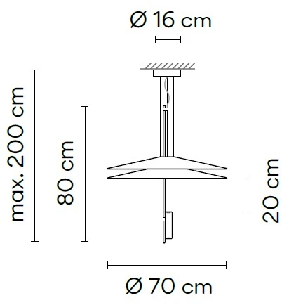 2x5,6W LED pakabinamas šviestuvas FLAMINGO, grafito sp., 2700K, dimeriuojamas