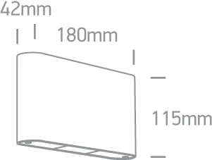 2x6W LED sieninis šviestuvas, antracito sp., 3000K, 67412/AN/W