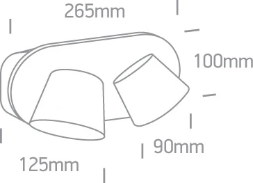 Sieninis šviestuvas 2x6W LED skaitymo lempa, balta, 3000K, 65740A/W/W