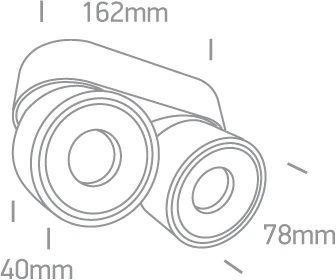 2x8W LED lubinis šviestuvas, juodas, 3000/3500/4000K, 12208LA/B/V