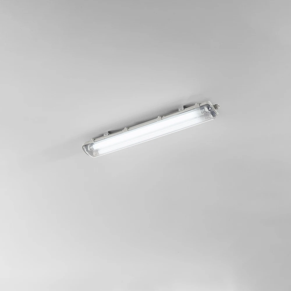 2xT8 šviestuvas ATLANTIC, baltas, 60cm, be lempų, IP65