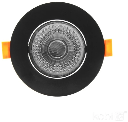 3/5/7W LED įleidžiamas pakreipiamas šviestuvas BRINO, juodas, 3000/4000/6500K
