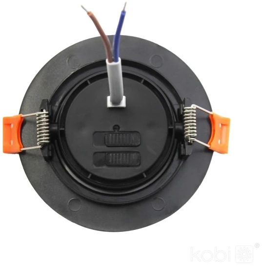 3/5/7W LED įleidžiamas pakreipiamas šviestuvas BRINO, juodas, 3000/4000/6500K