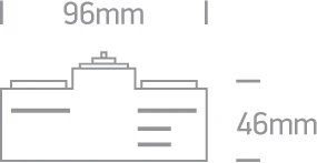 3 fazių bėgelio adapteris, baltas, 41002A/W