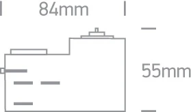 3 fazių bėgelio adapteris, pilkas, 41002/G
