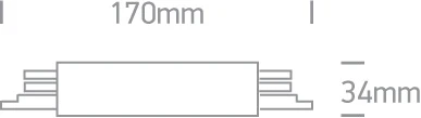 3 fazių bėgelio sujungimas, juodas, 41010A/B