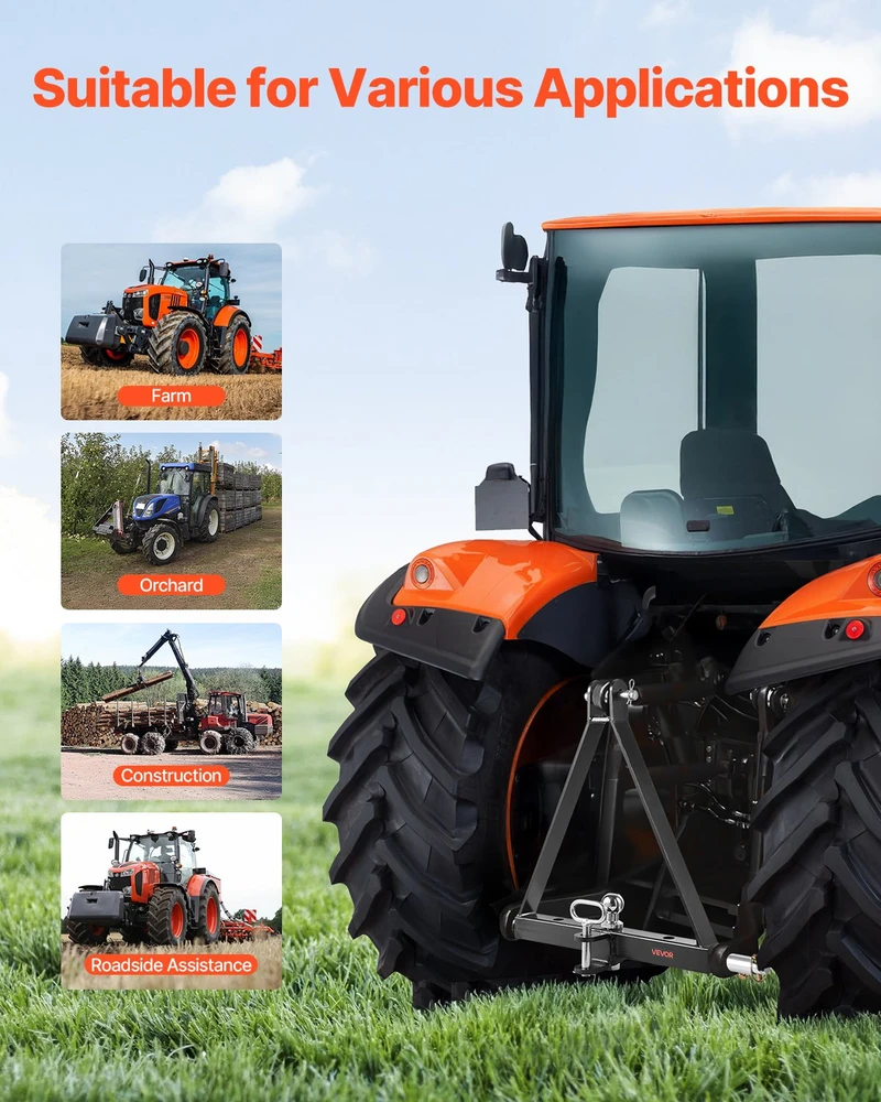 VEVOR Trijų taškų 5 cm prikabinimo adapteris 2721 kg talpos
