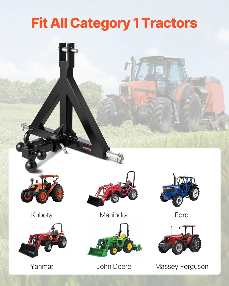 VEVOR Traktoriaus trijų taškų prikabinimo adapteris