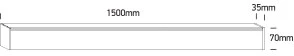 30-50W LED linijinės sistemos šviestuvas, baltas, 3000/4000/5000K, 38151A/W/V