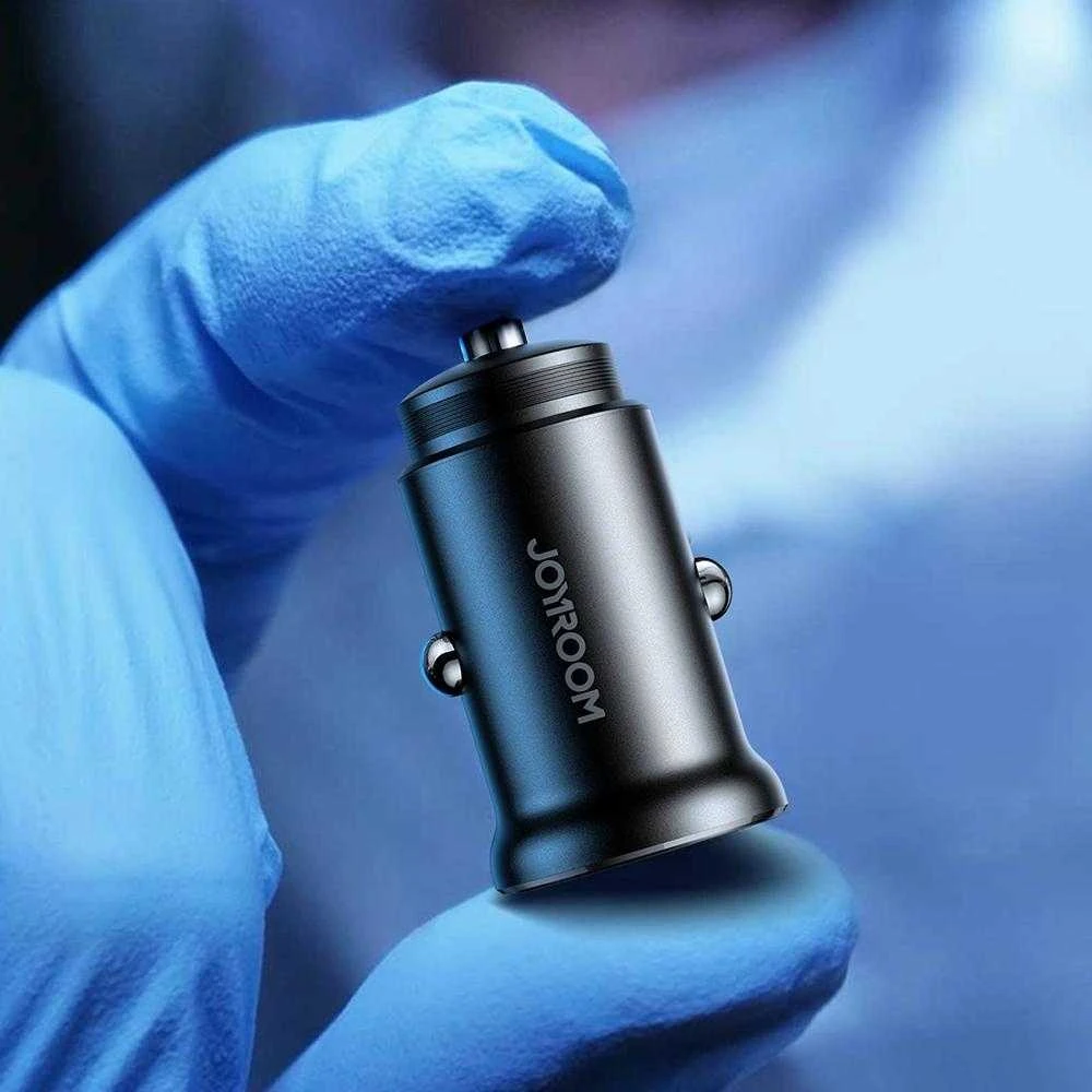 Automobilinis įkroviklis Joyroom CCN06 2xUSB-C 30W juodas