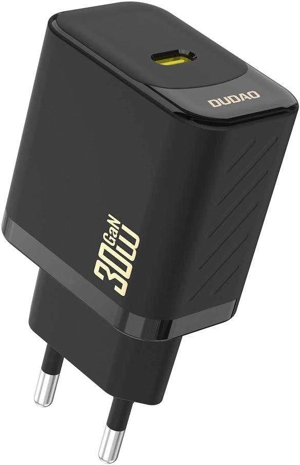 Dudao A27P 30W PD GaN USB-C laidinis įkroviklis – juodos spalvos