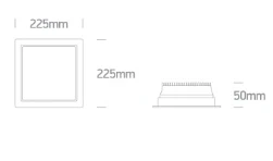 30W įleidžiamas šviestuvas, baltas, 3000/4000/6000K, IP44, 50130UV/W/V