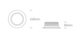30W įleidžiamas šviestuvas, juodas, 3000/4000/6000K, IP44, 10130UV/B/V