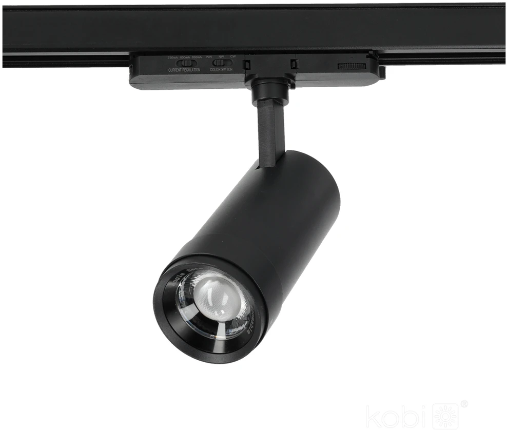30W LED akcentinis šviestuvas į 3 fazių bėgelius NEXTRACK VISION, juodas, 3000/4000/5000K, 30-60°