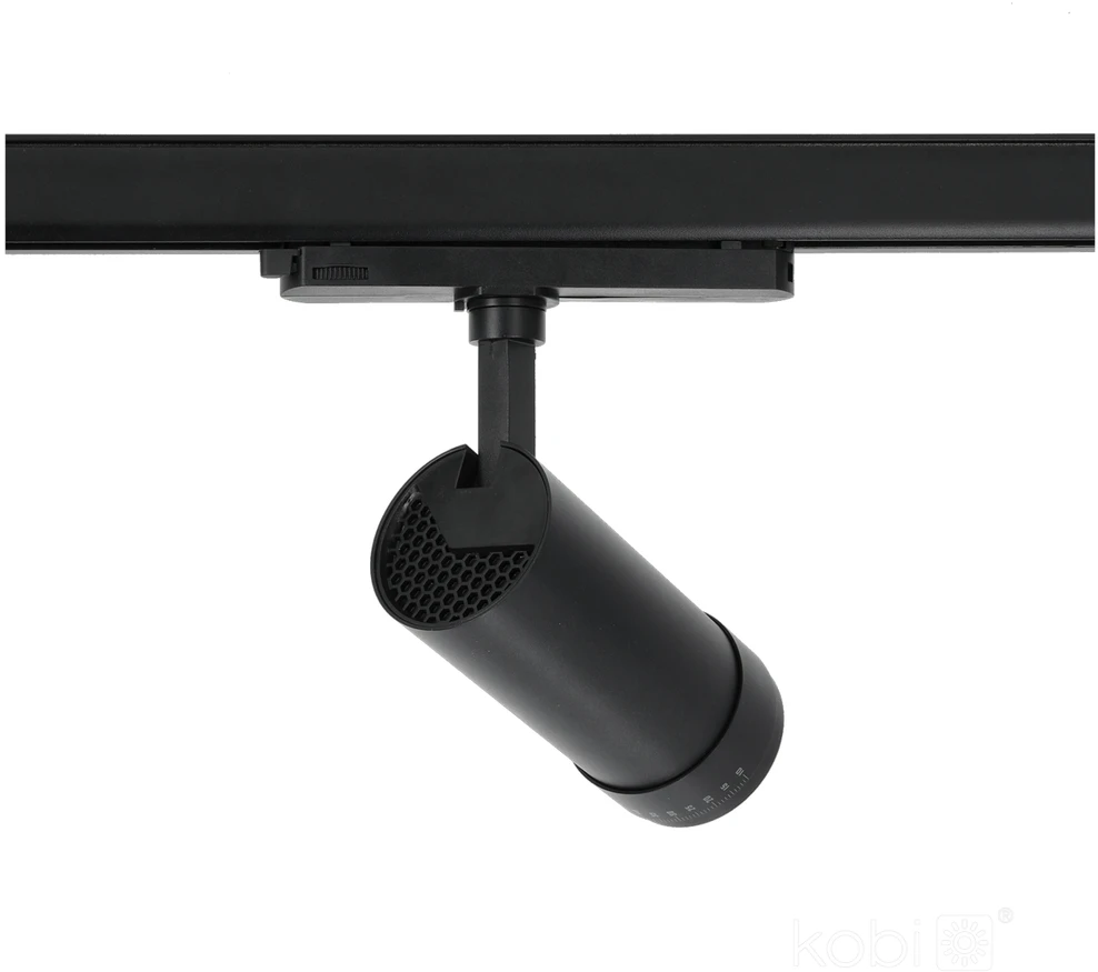 30W LED akcentinis šviestuvas į 3 fazių bėgelius NEXTRACK VISION, juodas, 3000/4000/5000K, 30-60°