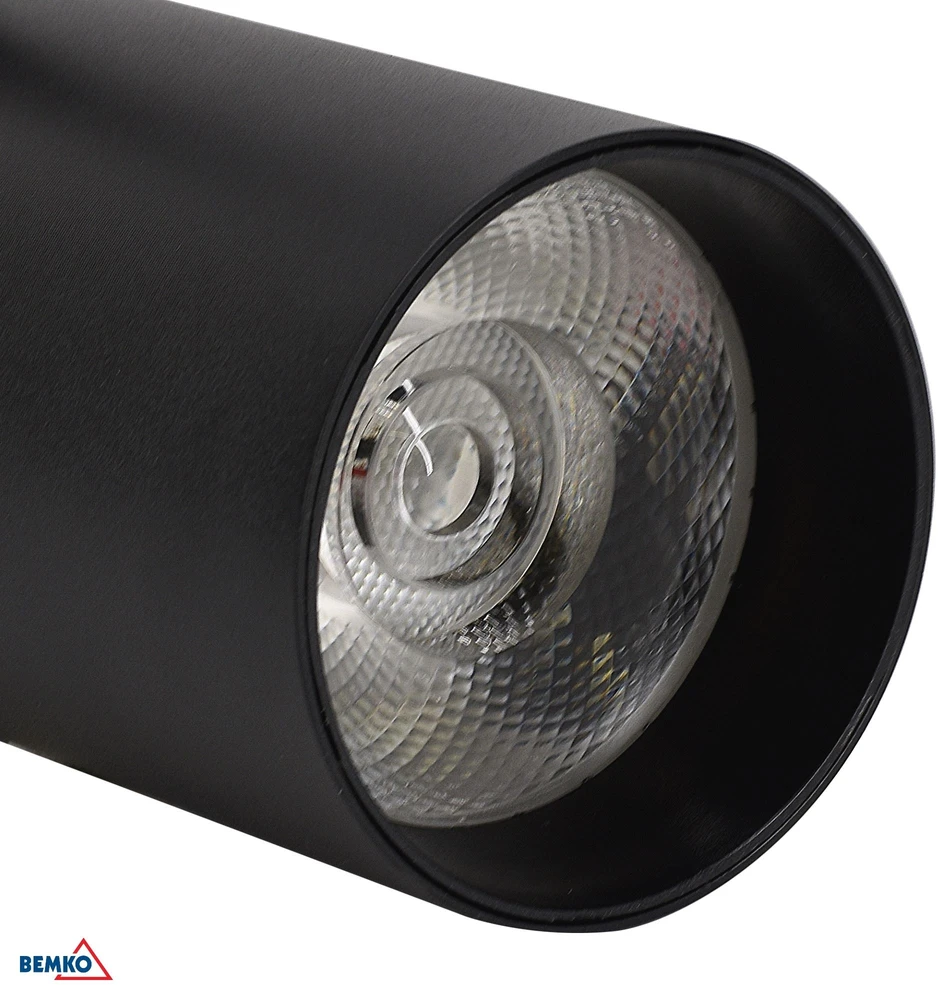 Bemko 30W LED akcentinis šviestuvas į 3 fazių bėgelį VERKO, juodas, 3000K