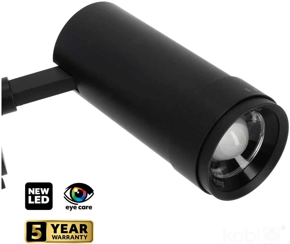 30W LED akcentinis šviestuvas į 3 fazių bėgelius NEXTRACK VISION, juodas, 3000/4000/5000K, 30-60°