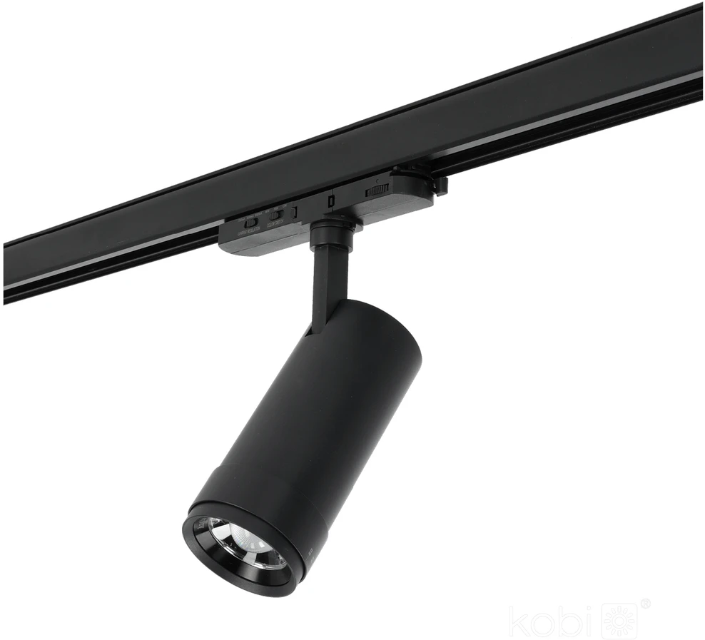 30W LED akcentinis šviestuvas į 3 fazių bėgelius NEXTRACK VISION, juodas, 3000/4000/5000K, 30-60°