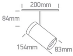 30W LED akcentinis šviestuvas į magnetines sistemas, juodas, 3000/4000K, reguliuojamas, DALI, 42114CL/B/V