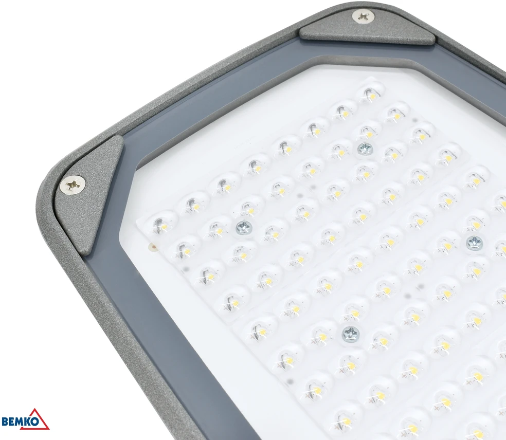 Bemko 30W LED gatvės šviestuvas JAGER, pilkas, 4000K, IP66