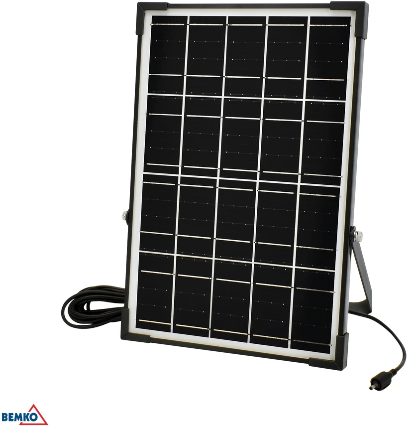 30W LED įkraunamas prožektorius su saulės baterija ir judesio davikliu, juodas, 4000K, IP65