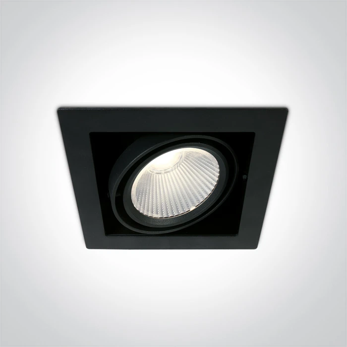 30W LED įleidžiamas pakreipiamas šviestuvas, juodas, 4000K, 51130/B/C