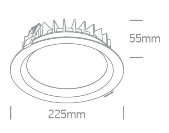 30W LED įleidžiamas šviestuvas, baltas, 3000/4000/5000K, IP65, 10130BX/W/V