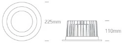 30W LED įleidžiamas šviestuvas, baltas, 3000/4000/5000K, 10130CA/W/V