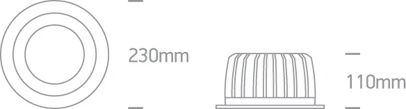 30W LED įleidžiamas šviestuvas, baltas, 3000K, 10130CA/W/W