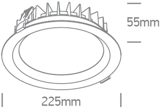 30W LED įleidžiamas vidaus/lauko šviestuvas, juodas, 3000/4000/5000K, IP65, 10130BX/B/V