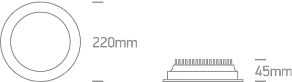 30W LED įleidžiamas vonios šviestuvas, baltas, 3000/4000/6000K, IP44, 10130U/W/V