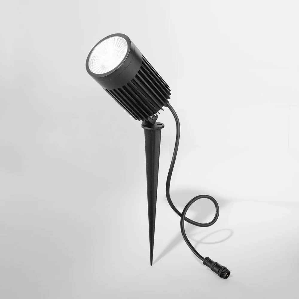 30W LED įsmeigiamas lauko šviestuvas TARGET, juodas, RGB, IP67
