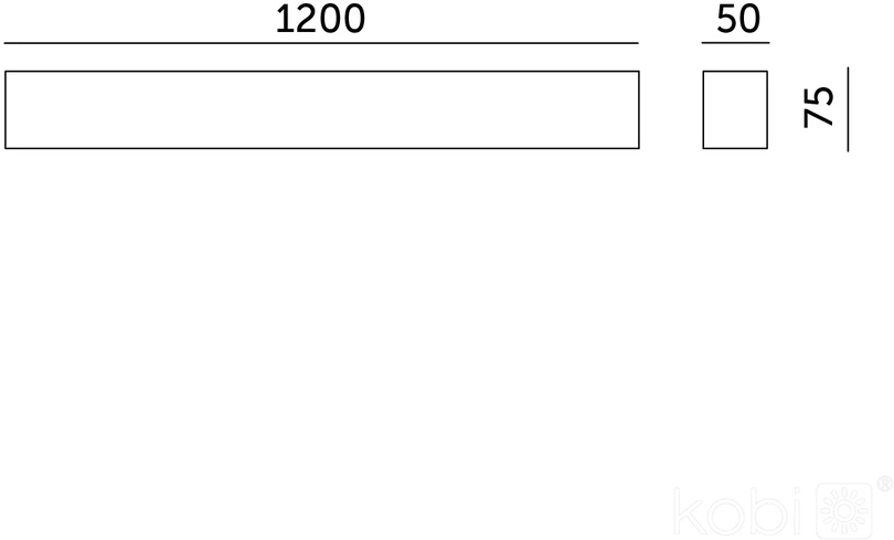 30W LED linijinis šviestuvas KOLINE K2, juodas, 3000/4000/6500K, UGR19