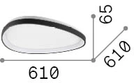 30W LED lubinis šviestuvas GEMINI, žalvario sp., 2700K, 341484